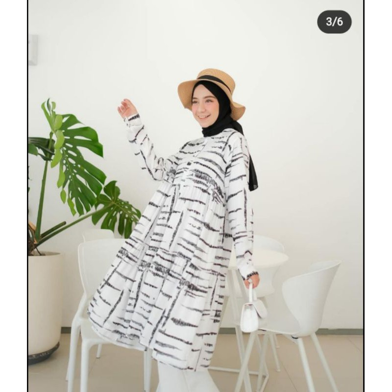 Tunik panjang branded wanita/tunik supreme cewe hijabers/tunik kaos fendi/tunik panjang ibu muslim