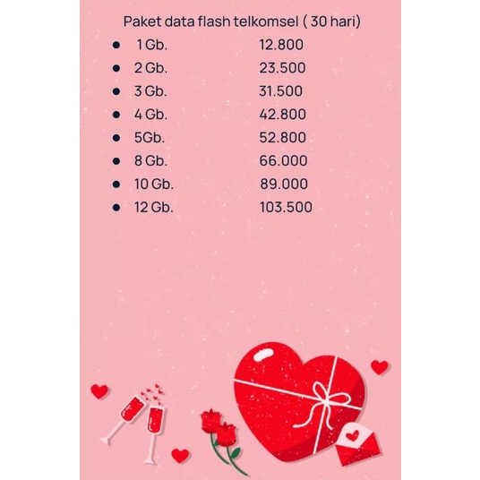 paket data telkomsel flash( full 30 hari)