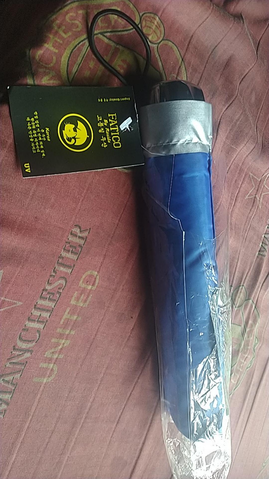 Felwinshop Payung Lipat 3 Polos Rosida Lapis Silver Dalam Ultraviolet Rangka Bagus / Payung Promosi