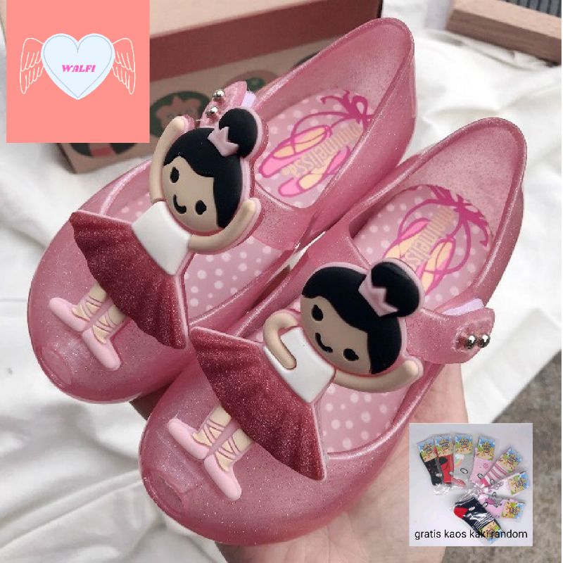 Sepatu Flat Anak Perempuan Jelly Shoes Mini Melisa Balerina