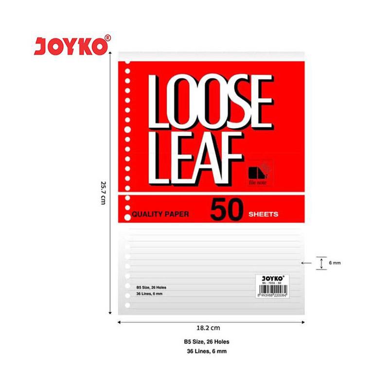 Joyko Loose Leaf B5 [50 Lembar] PUTIH