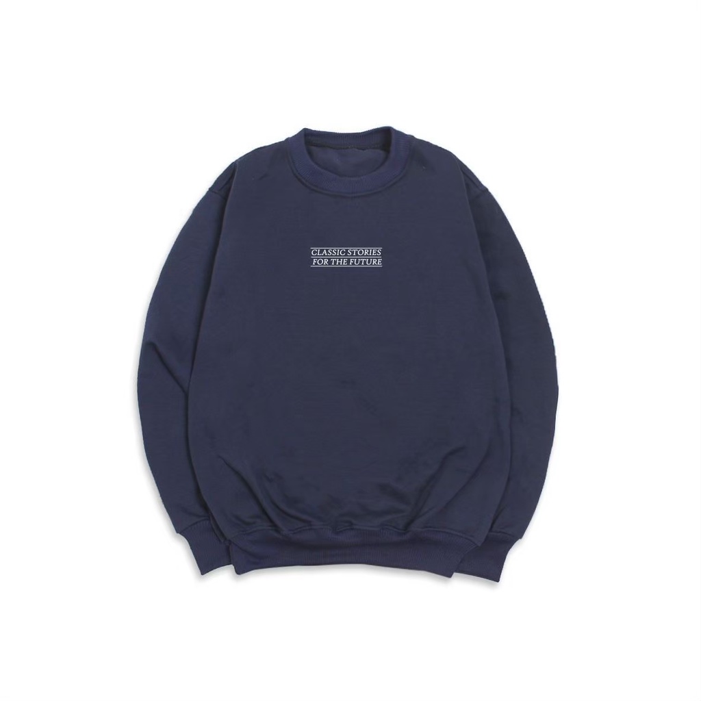 Termurah Jaket Sweater Pria CREWNECK Pria Wanita Basic Polos Premium Tebal Warna Biru Navy CREWNEK BEST SELLER TERLARIS 2022 Crewneck Pria Distro Terbaru [Bayar Ditempat]