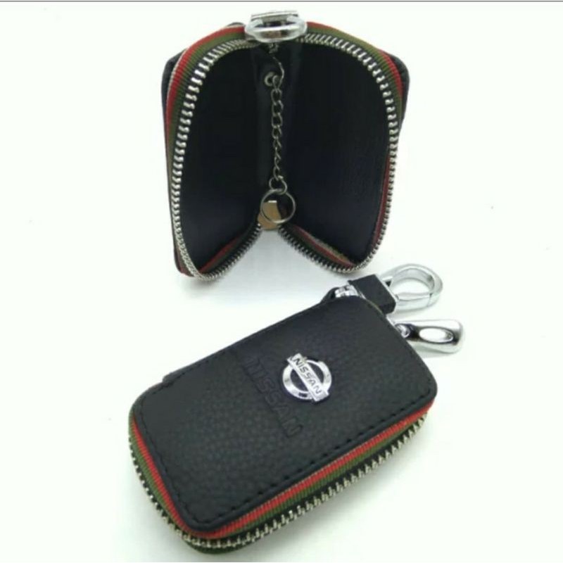 Gantungan kunci mobil dompet STNK kulit logo Nissan Serena Evalia