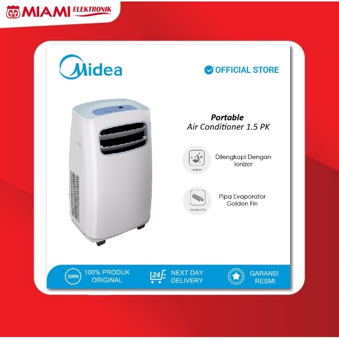 Midea AC Portable 1.5 PK MPF2-12CRN1 Self-Diagnosis &amp; Auto Protection