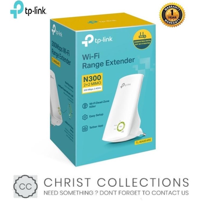 Jual TP LINK WIFI EXTENDER TLWA854RE 300MBPS UNIVERSAL RANGE EXTENDER