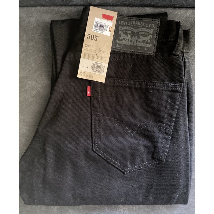 {lathifastore} Levis 505 Black Reguler Fit Original Jeans 00505-0647 - 27 Berkualitas