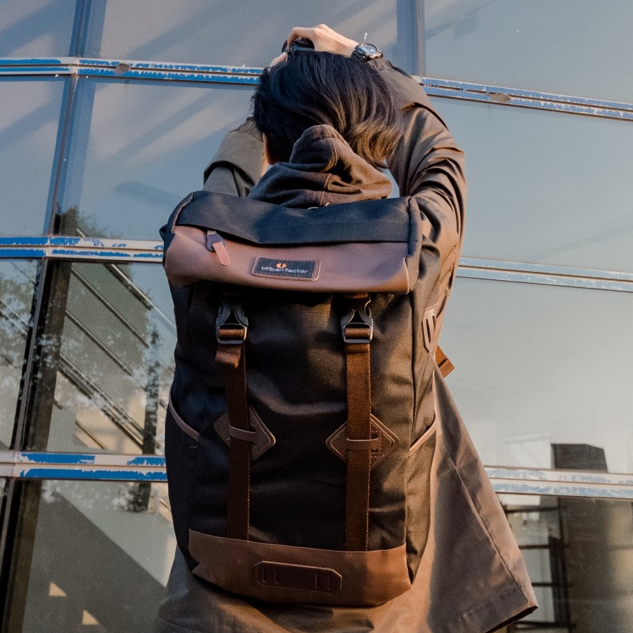 SKY SCRAPPER BLACK |Urban Factor x FORIND| Tas Ransel Punggung Ori Bag Pria Wanita Backpack Gunung