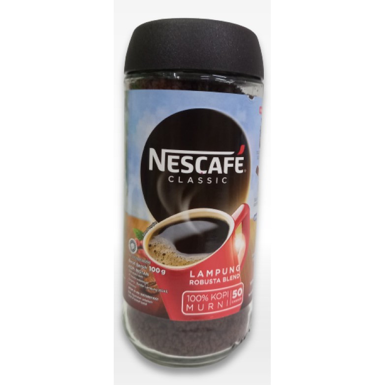 Nescafe Classic Botol 100 / 200gr Kopi Bubuk Tanpa Ampas