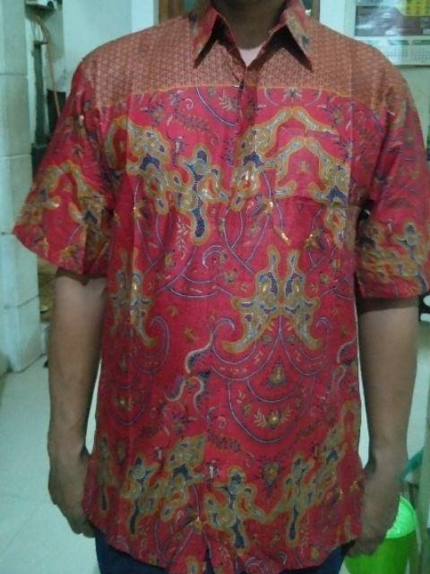 Bswart Batik Hrb026 Kenongo Hem Pendek Padi Pekalongan M L Xl Batik Pria Murah Modern Grosir Batik