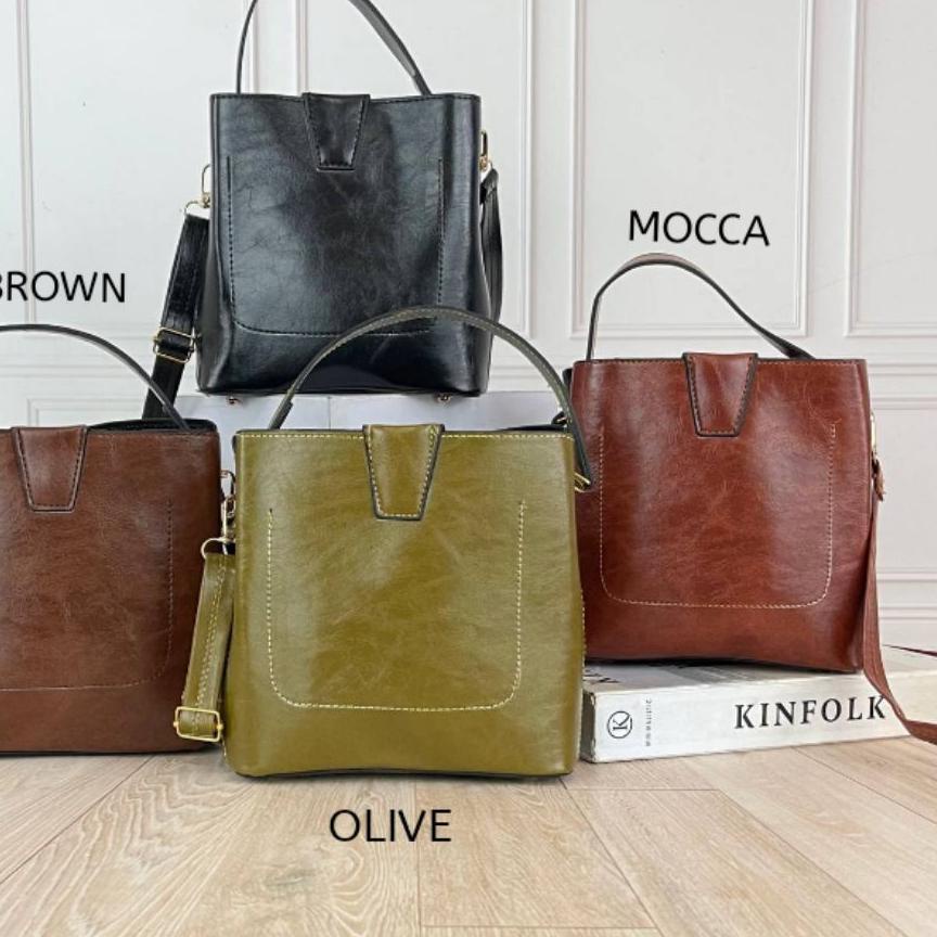 SLING BAG LATVIA TAS SELEMPANG POLOS CANTIK UNIK KULIT SINTETIC TEBAL BISA TENTENG ADA RESLITING