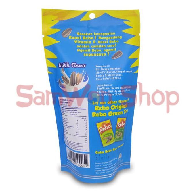 

Ahbba0 Kuaci Rebo Milk Flavor 150 Gram Saa