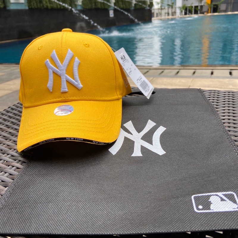 Topi MLB NY Cap Yellow Minifont Free goodie Bag MLB