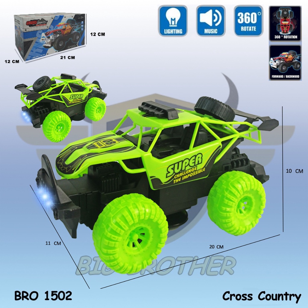 PROMO BRO1502 Rock Crawler Mainan Bayi Anak Mobil Mobilan Edukatif Montessori Baterai Hobi Koleksi Besar Jumbo Musik Lampu Baterai