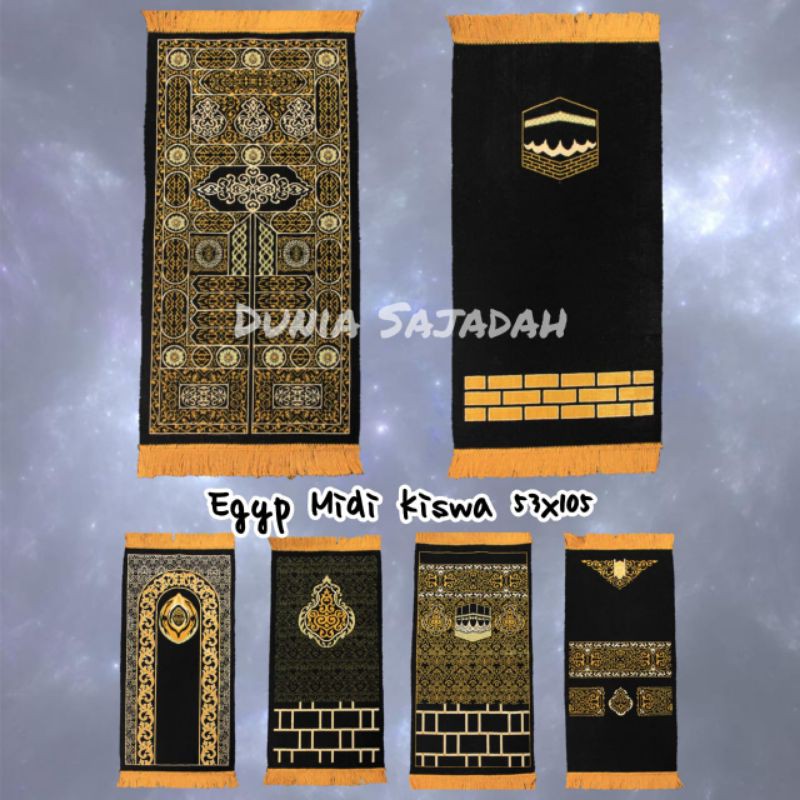 Sajadah Midi Premium Turkey Turki Kiswa / Pintu Kabah / Hajar Aswad / Kabah