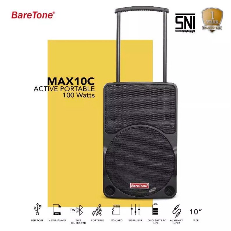 SPEAKER PORTABLE BARETONE MAX10C SPEAKER MEETING 10 INCH ORIGINAL