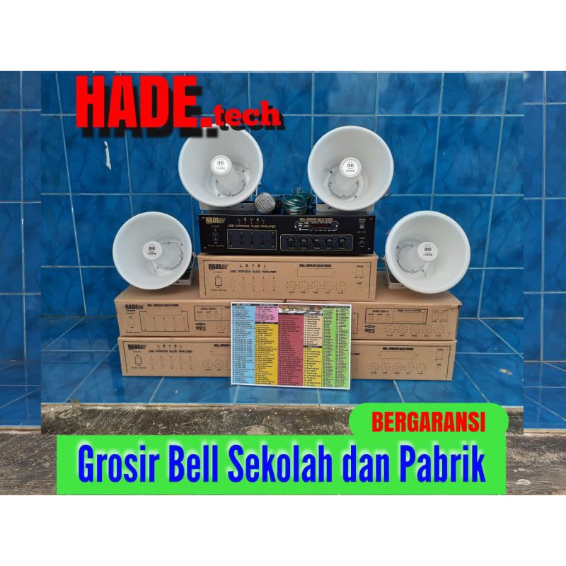 BEL SEKOLAH OTOMATIS DAN MANUAL 4HORN LENGKAP