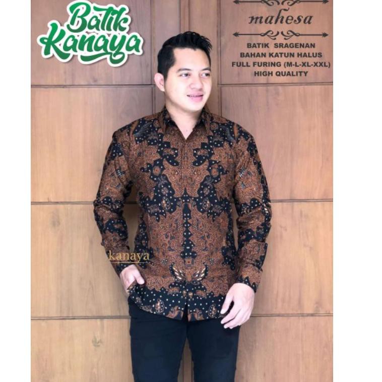 [TOKO ID ✄#713] BAJU BATIK PRIA MAHESA SIZE M-XXL LENGAN PANJANG FULL FURING BATIK SOLO KATUN SRAGE