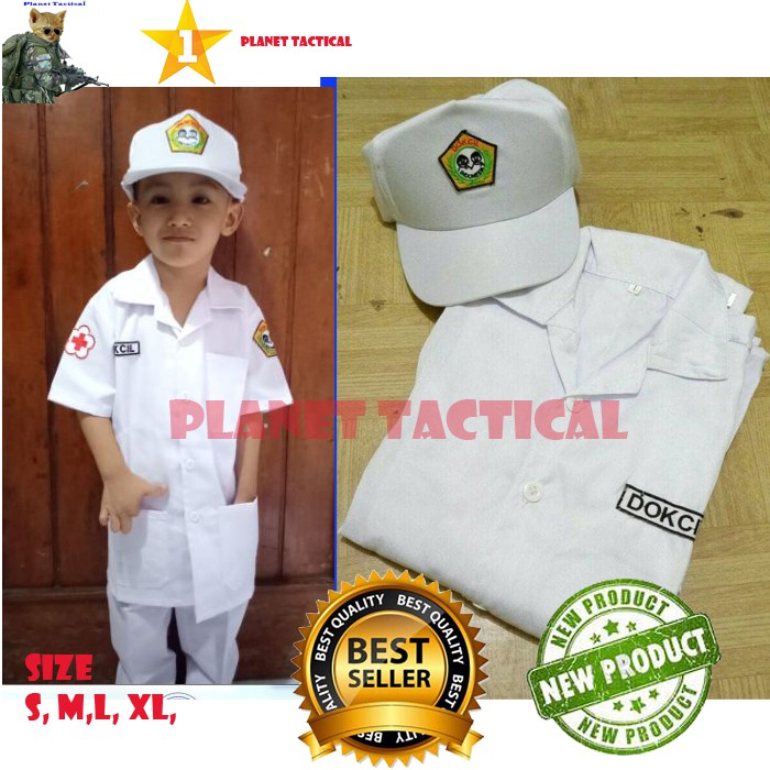 Baju Dokcil Seragam Karnaval Dokter Anak