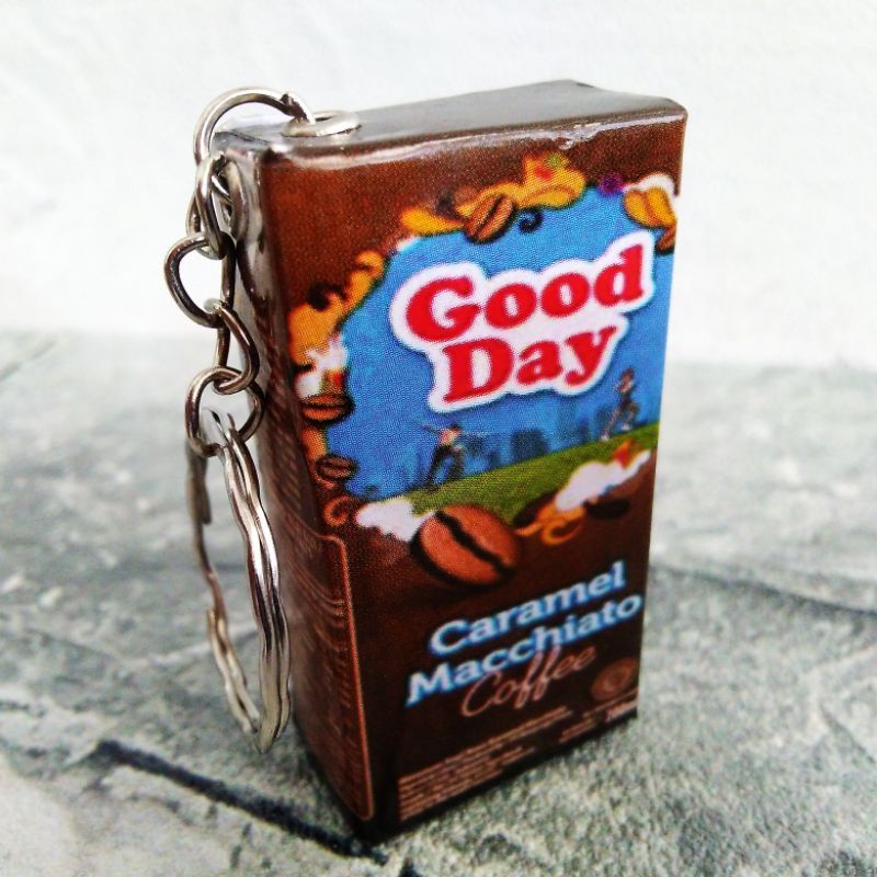 GANTUNGAN KUNCI UNIK MURAH MINIATUR KOTAK MINUMAN-Goodday Coffe