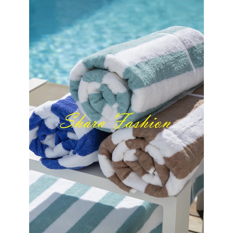 Pool Towel / Handuk Mandi Renang Hotel Besar Jumbo Salur Stripe Warna