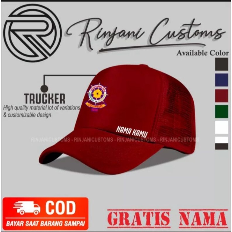 TOPI SATPOL PP TOPI JARING SATPOL PP TOPI TRUCKER SATPOL PP GRATIS NAMA