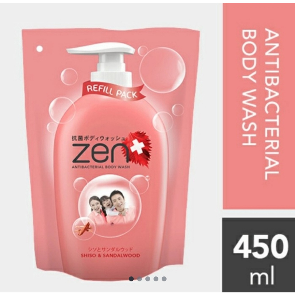 Zen Sabun Cair Antibacterial Japanese Red Shiso 450 ML PINK