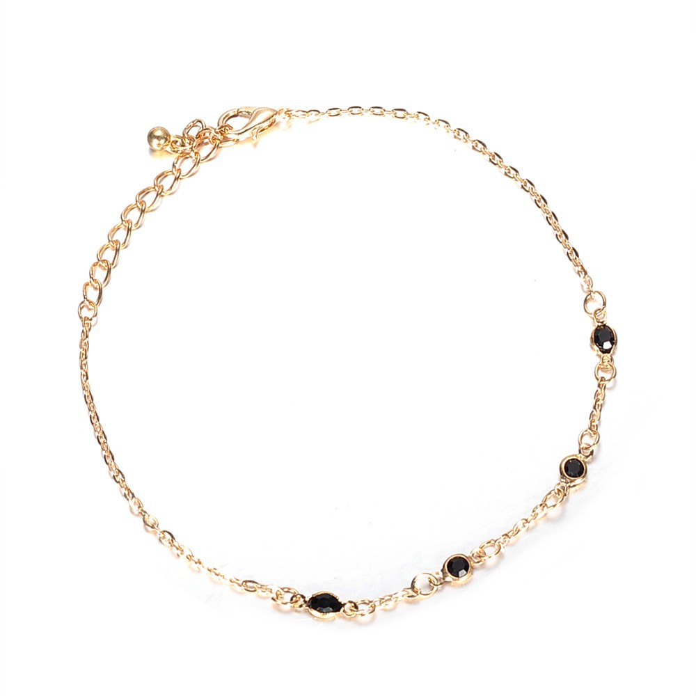 4pcs Gelang Kaki Rantai Multi Layer Bentuk Hati Warna Emas Untuk Wanita