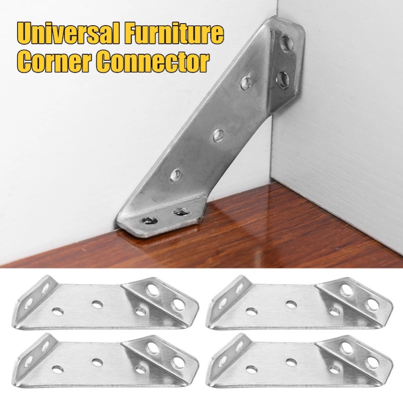 Bracket Sudut Universal Bahan Stainless Steel Untuk Furniture Kamar Tidur