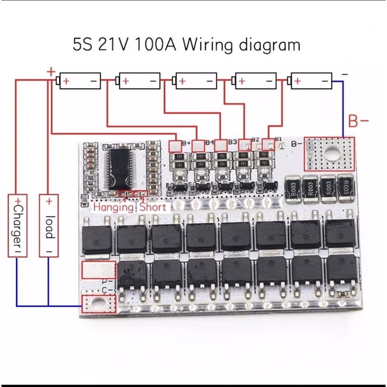 BMS 3s 4s 5s .100A .Balance Charging Protection LI-ION Lithium Baterry