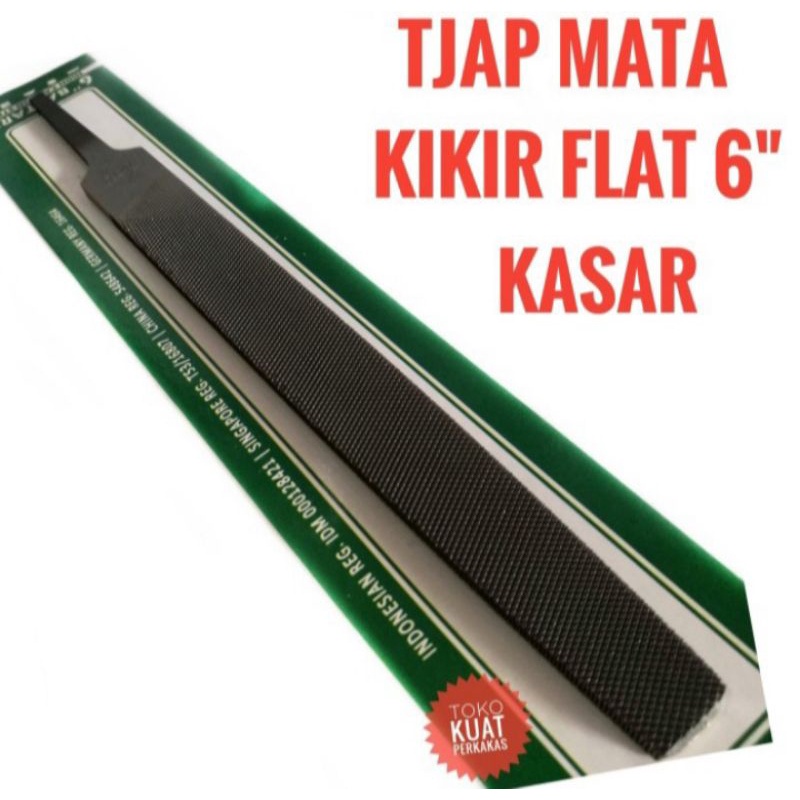 Jual Kikir Besi Flat Plat Pipih 6 Kasar Tjap Mata Shopee Indonesia