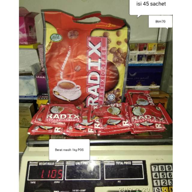 

Kopi radix paket POS isi 45 SACHET 1 kg - 32 n 13 sachet by btm70