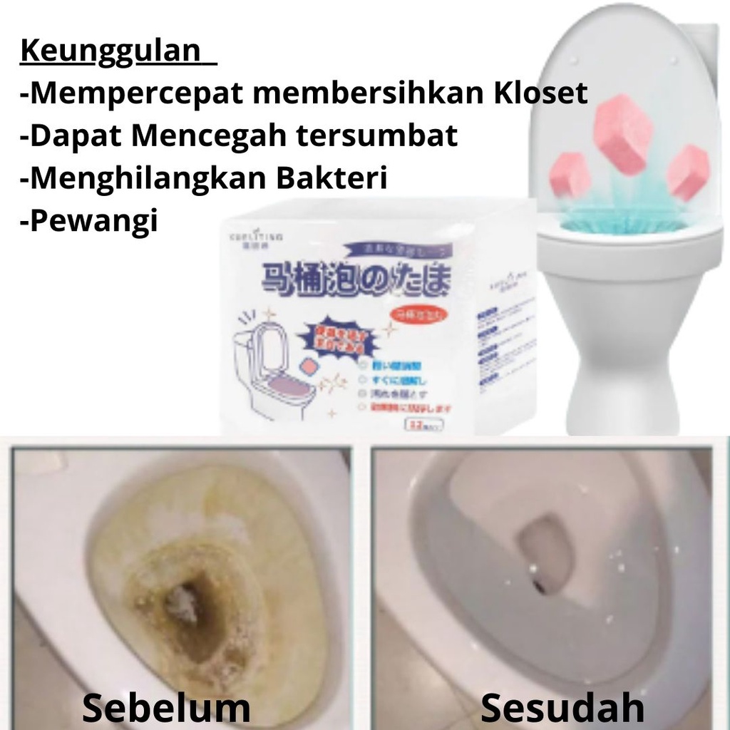 Pembersih Kloset Beruang Biru Pembersih WC dan Penyegar Toilet Automatic