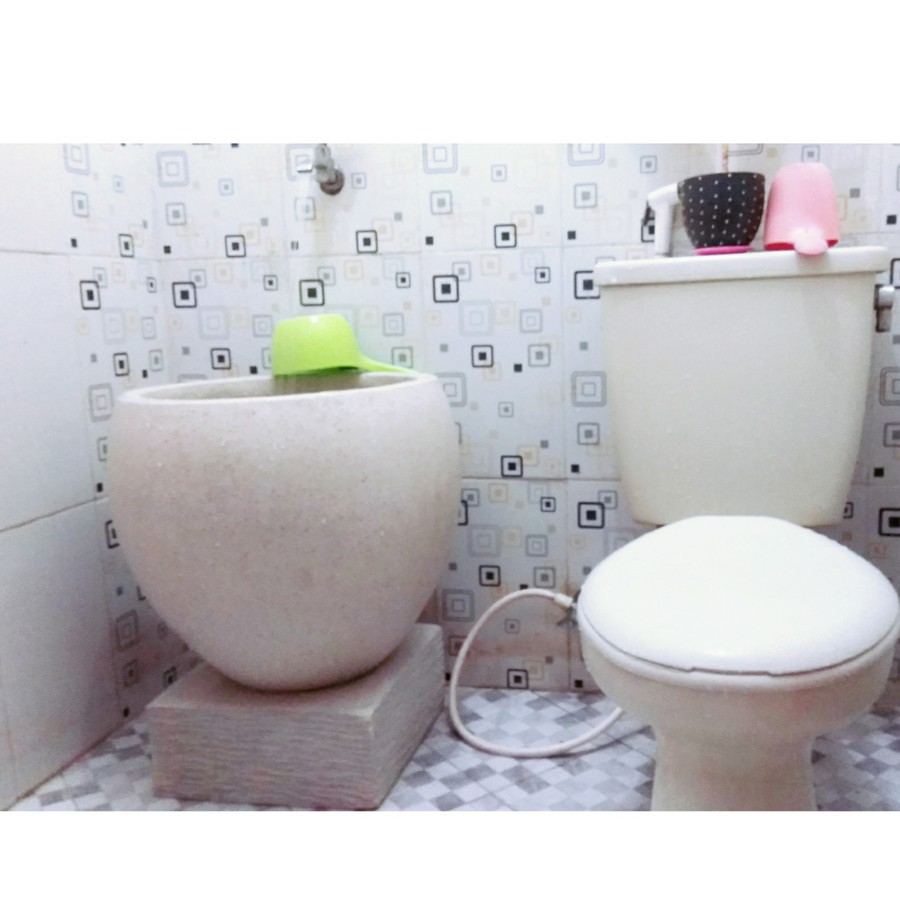 Gentong Bak Mandi Natural Marmer Teraso