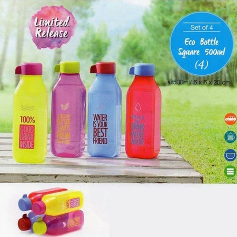 tupperware eco bottle square 500ml