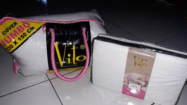 Ww Bed Cover Vito Signature - Polos - Pilihan Warna - Flat - 120x200 (single)