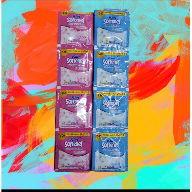 Soklin Softener Pewangi Dan Pelembut pakaian Sachet 13 ml 1 renceng isi 14pcs.