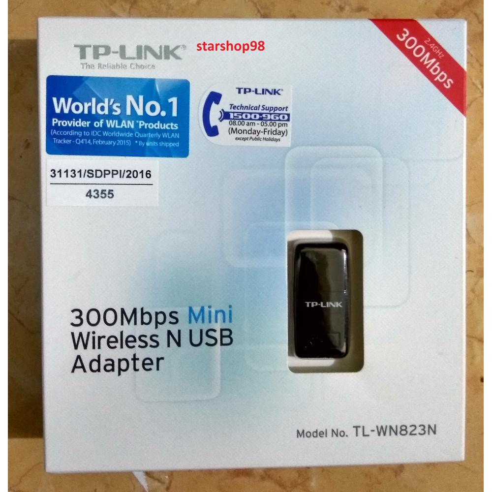 Tp-Link 300Mbps Mini Wireless N USB Adapter TL-WN823N - Hitam