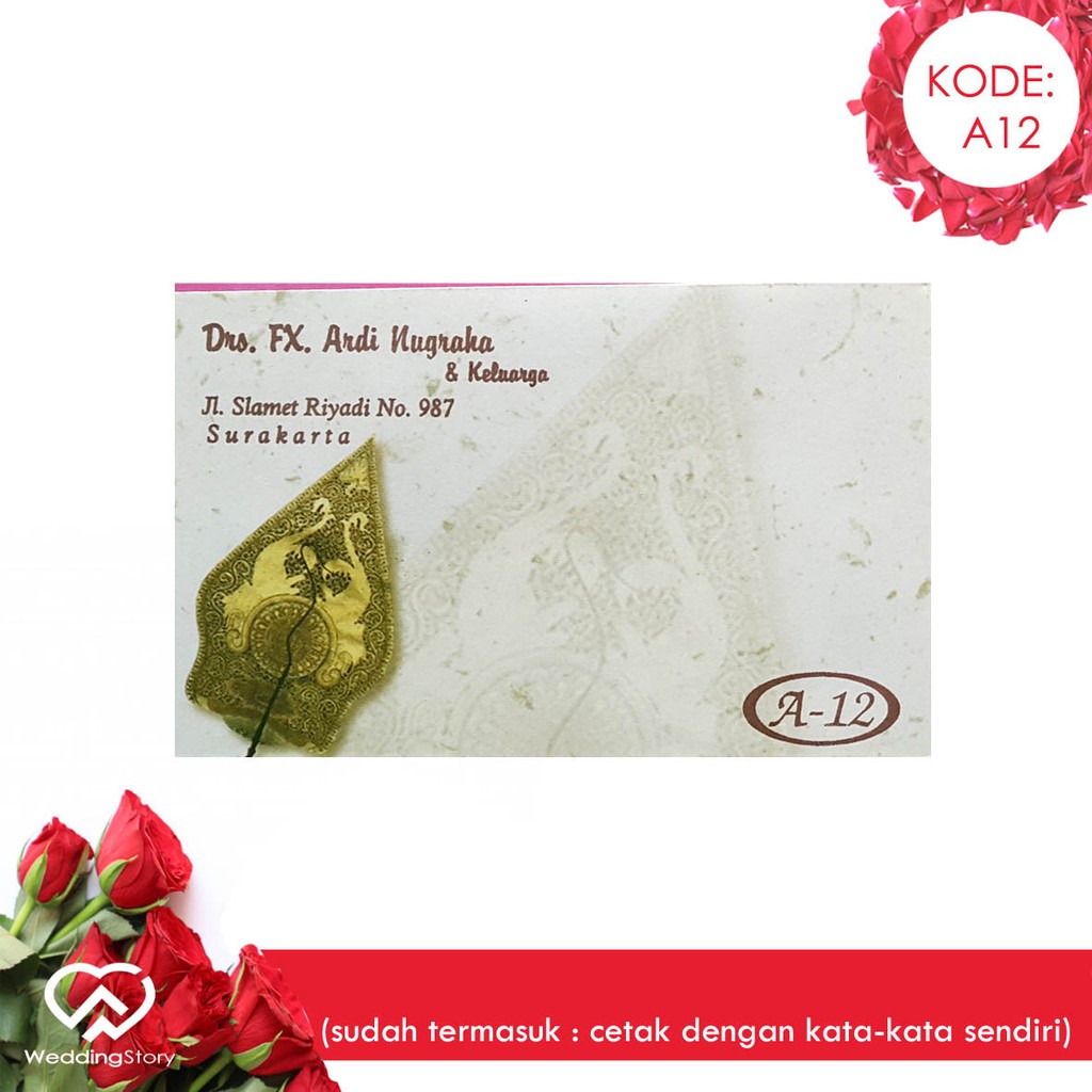 

Amplop Etnik A 12 isi 50 (Termasuk Cetak Custom Tulisan) Harga Murah