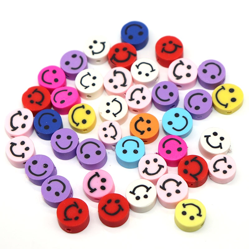 20pcs Manik-Manik Spacer Polymer Clay Bentuk Buah Warna Campur Ukuran 10mm