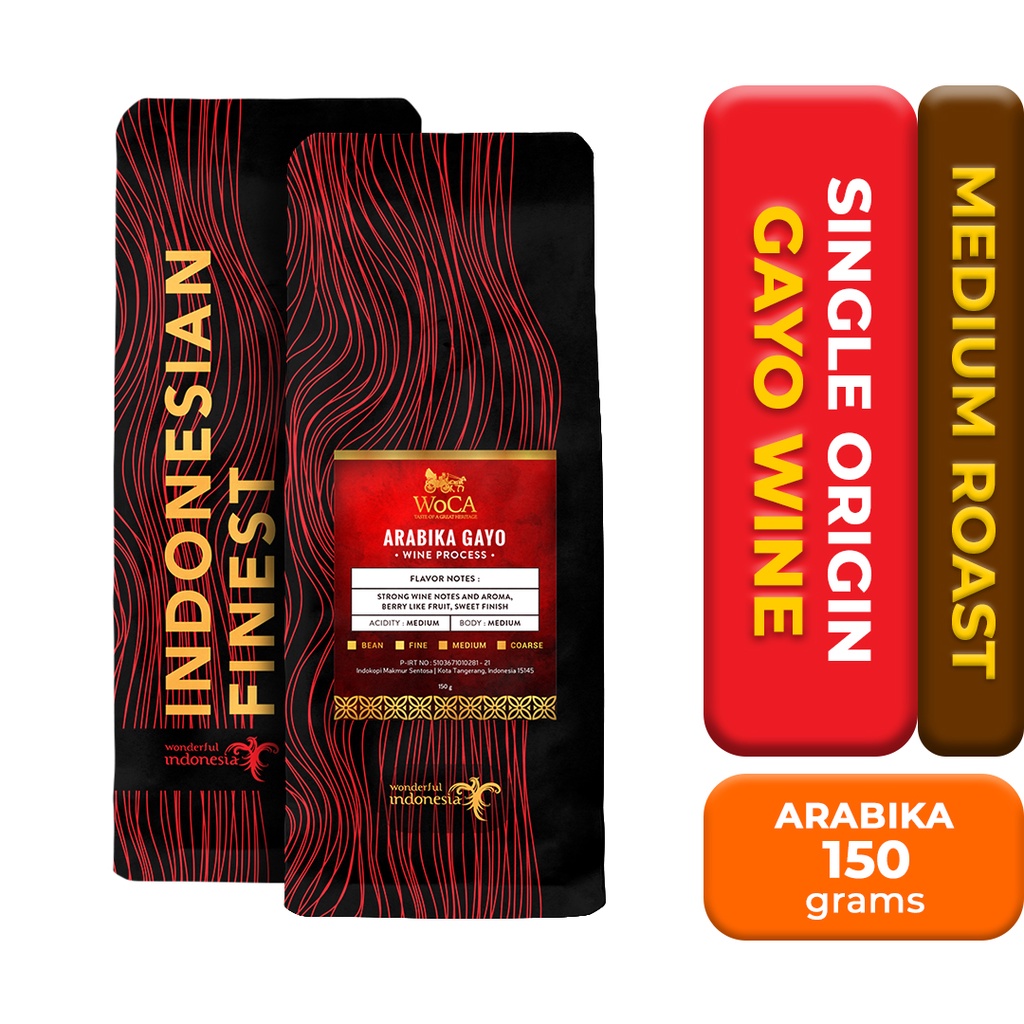 

WoCA Arabica Gayo Wine 150 gram