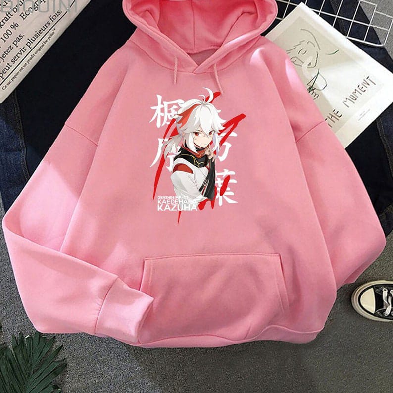 HOODIE PRIA WANITA KAEDEHAMA KAZUHA FLEECE TEBAL SIZE M - XXL  / HOODIE UNISEX TEBAL