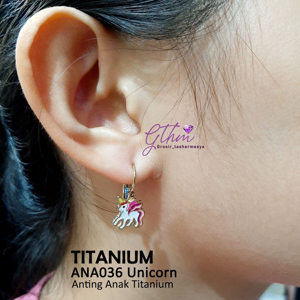 gthm anting anak kepala kitty bintang ANA001 perhiasan anak lapis emas 18k cat xuping