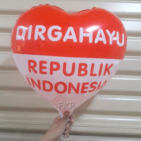 JG - 40 CM - BALON BULAT 17 AGUSTUS - BALON DIRGAHAYU RI - BALON LOMBA