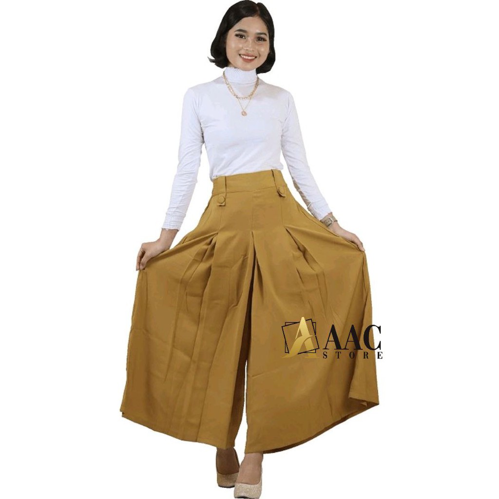 Kulot Rok Wanita Model Lebar Bahan Premium Palazzo (Aisy kulot)