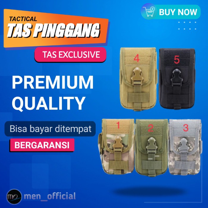 Tas Pinggang Dompet Hp Pria Cowok Tactical Army ada Slot Card Pria Kanvas Canvas Terbaru 452 Keren