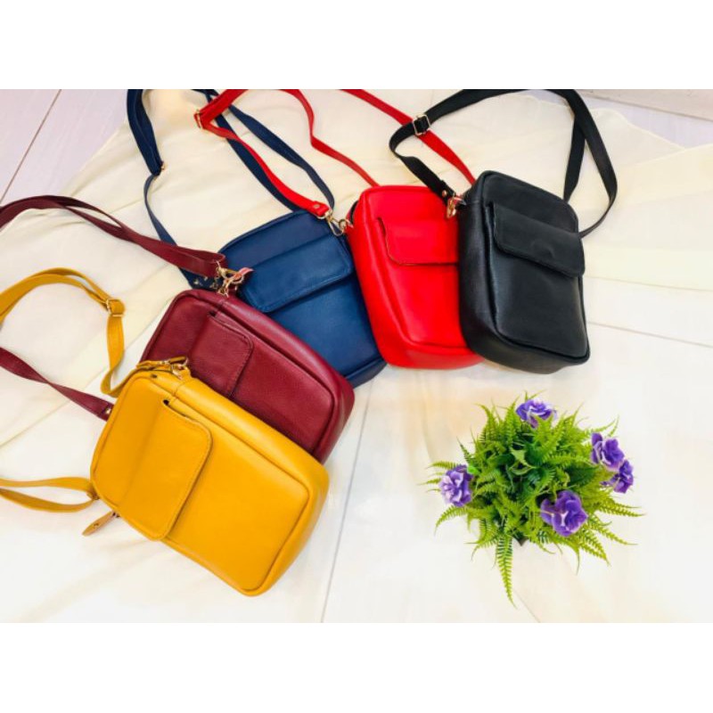 Tas HP selempang kulit asli garut