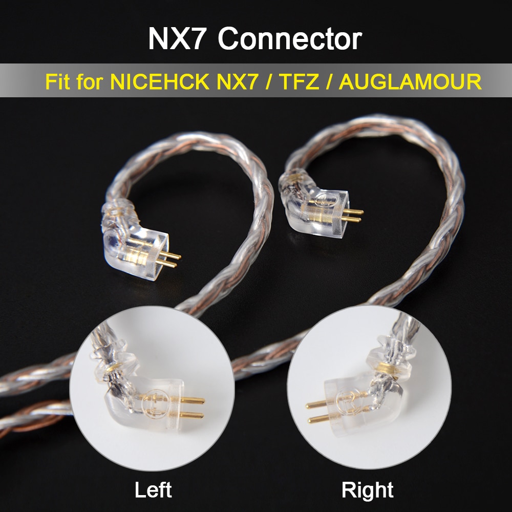 Nicehck C16-5 16 Core Kabel MMCX / 2Pin / QDC / NX7 Pin Bahan Tembaga Silver Untuk BL-03 TRN VX CCA KZ Dq6C