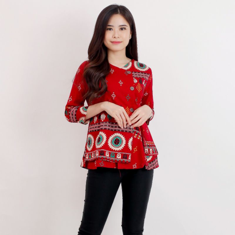 Batik wanita - Atasan blouse batik wanita fashion 184 SG-RED G