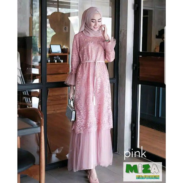 QS005R Baju gamis wanita muslimah syari dewasa Drees Humaira Busana cewek pesta & santai Fashion