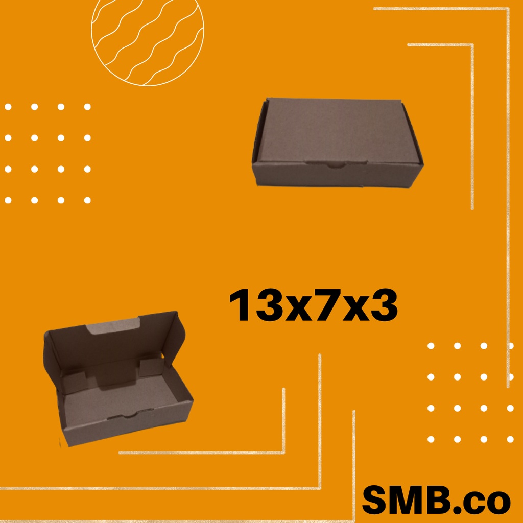 

KARDUS UKURAN 13 X 7 X 3 MODEL DIE CUT KARDUS SOUVENIR POLOS COKELAT
